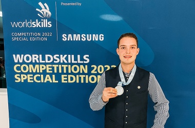 Patrick Danninger se stříbrnou medailí (foto: WorldSkills)